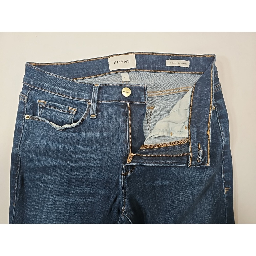 FRAME Le Skinny De Jeanne Jeans 27‎ Dublin Wash Stretch Skinny Denim